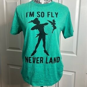 Disney I’m So Fly Peter Pan Tinkerball Green T Shirt S